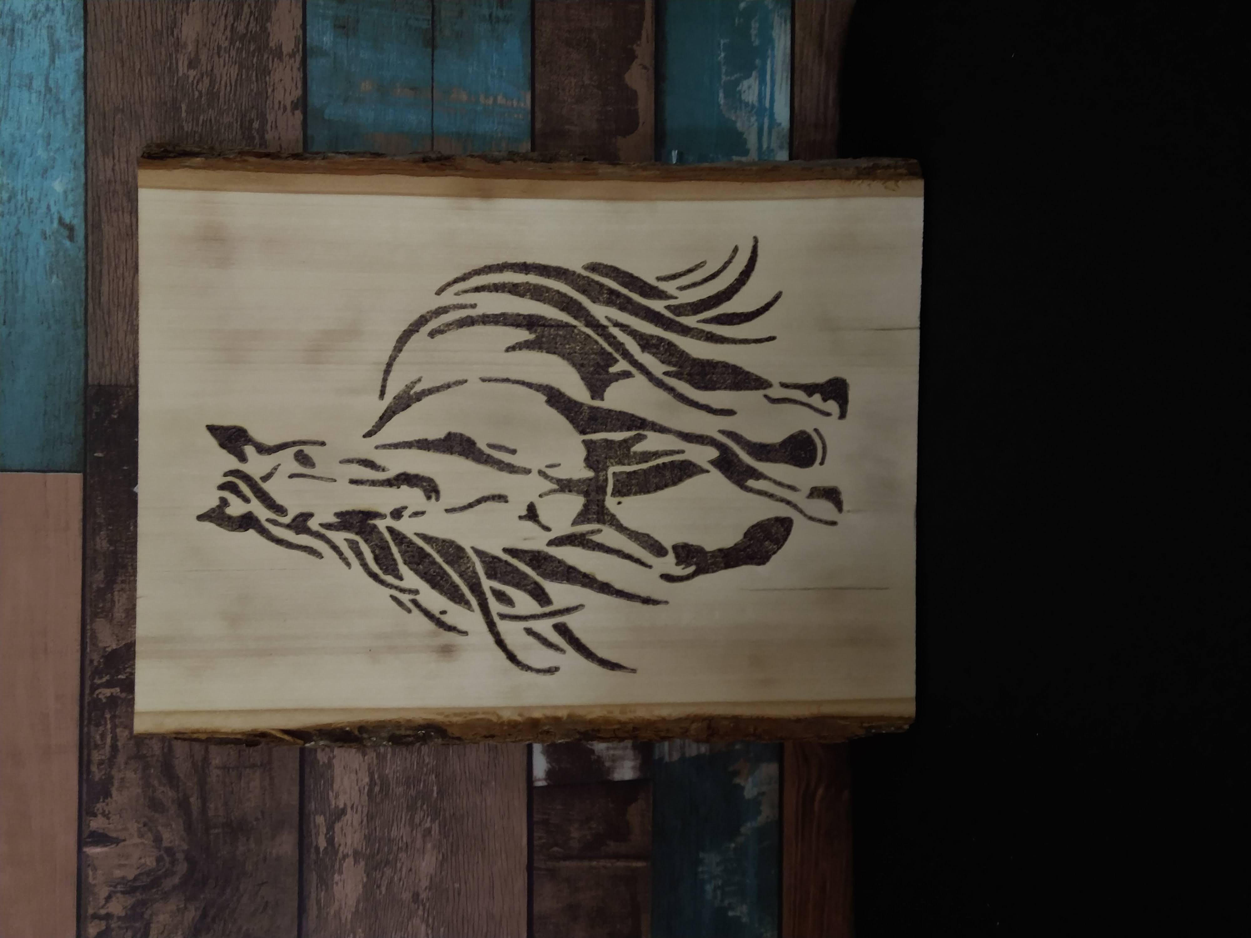 Live Edge Horse Wall Plaque 